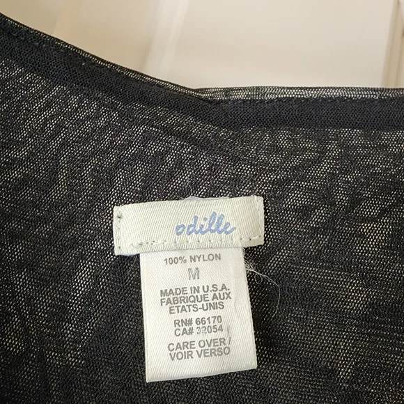 Vintage Anthropologie Odille Black Sheer Floral Dress - Picture 3 of 3